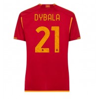 Dres AS Roma Paulo Dybala #21 Domaci za Žensko 2023-24 Kratak Rukav